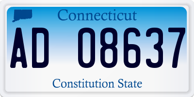 CT license plate AD08637
