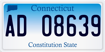 CT license plate AD08639