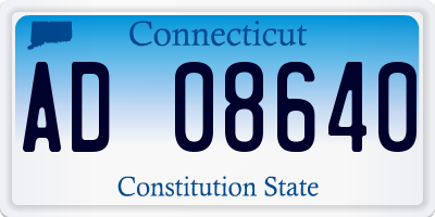 CT license plate AD08640