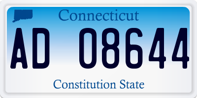 CT license plate AD08644