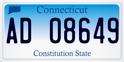CT license plate AD08649