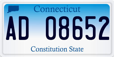 CT license plate AD08652