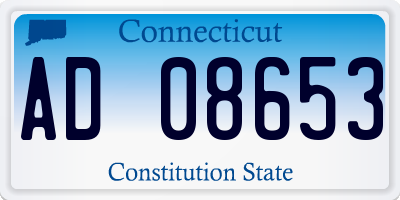 CT license plate AD08653
