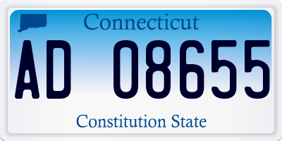 CT license plate AD08655