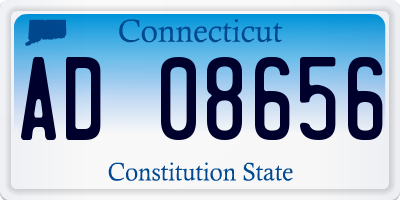 CT license plate AD08656