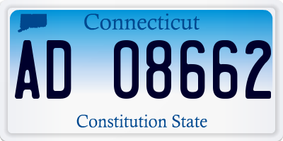 CT license plate AD08662