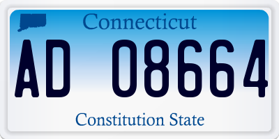 CT license plate AD08664