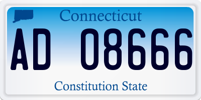 CT license plate AD08666