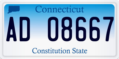 CT license plate AD08667