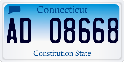 CT license plate AD08668