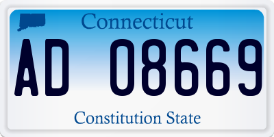 CT license plate AD08669