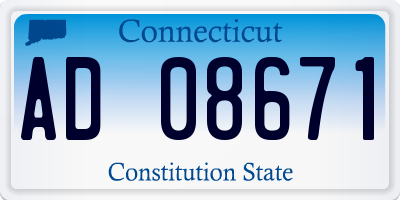 CT license plate AD08671