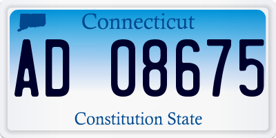 CT license plate AD08675