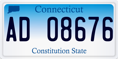 CT license plate AD08676