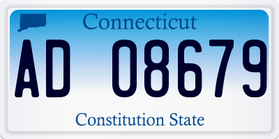 CT license plate AD08679