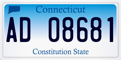 CT license plate AD08681