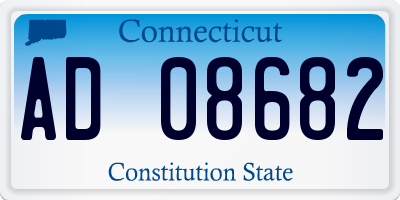 CT license plate AD08682