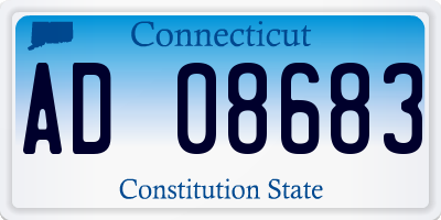 CT license plate AD08683