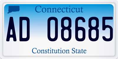 CT license plate AD08685