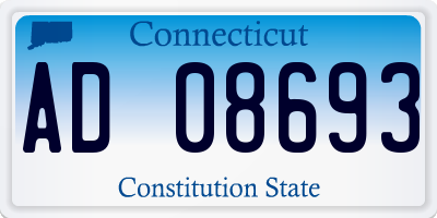 CT license plate AD08693