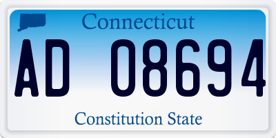 CT license plate AD08694