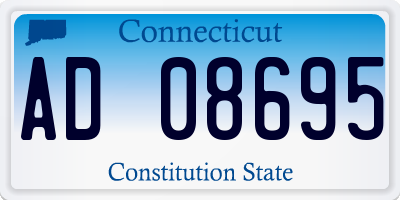 CT license plate AD08695