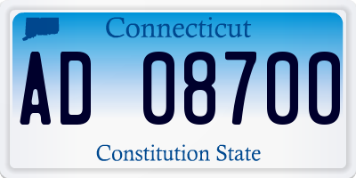 CT license plate AD08700