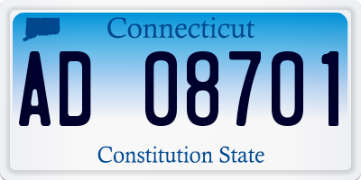 CT license plate AD08701