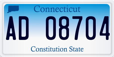 CT license plate AD08704