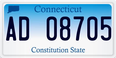 CT license plate AD08705