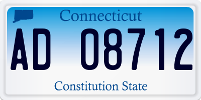 CT license plate AD08712