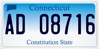 CT license plate AD08716