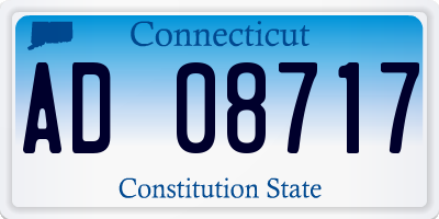 CT license plate AD08717