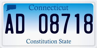CT license plate AD08718