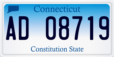 CT license plate AD08719