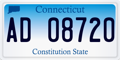 CT license plate AD08720