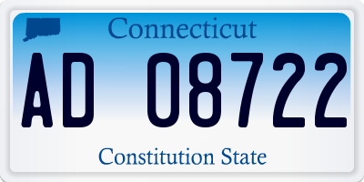 CT license plate AD08722