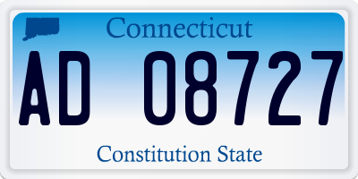 CT license plate AD08727