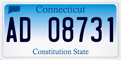 CT license plate AD08731