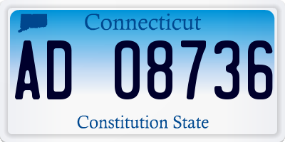 CT license plate AD08736