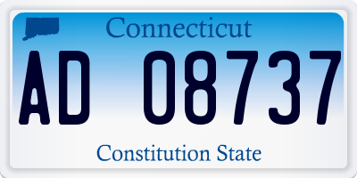 CT license plate AD08737