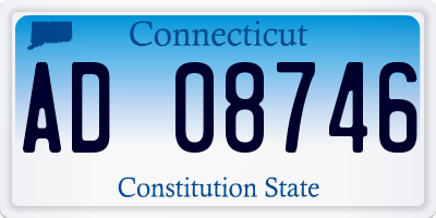CT license plate AD08746