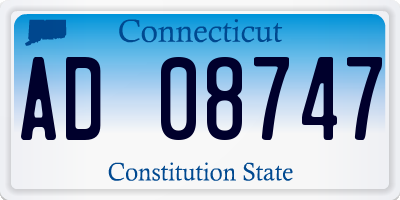 CT license plate AD08747
