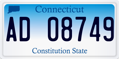 CT license plate AD08749