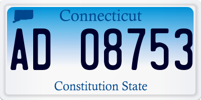 CT license plate AD08753