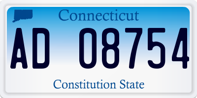 CT license plate AD08754