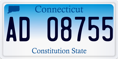 CT license plate AD08755