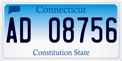 CT license plate AD08756