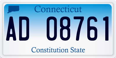 CT license plate AD08761