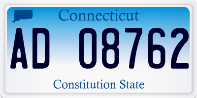 CT license plate AD08762